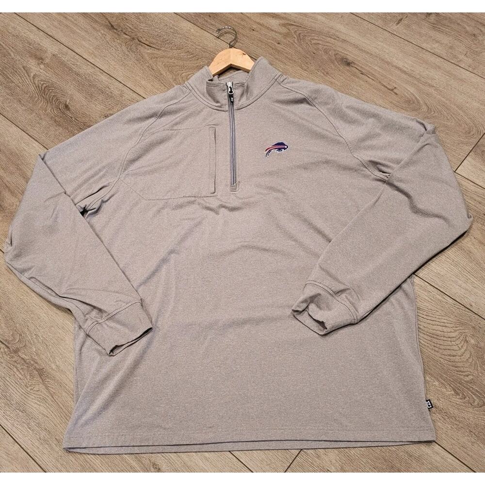 Buffalo Bills Cutter & Buck 1/4 Zip 2XLT Chest Zip Pocket